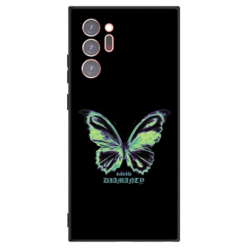 Picasee Μαύρη θήκη σιλικόνης για Samsung Galaxy Note 20 Ultra - Diamanty Blue