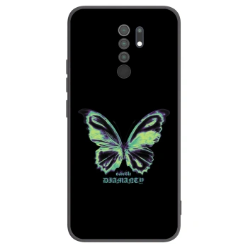 Picasee Μαύρη θήκη σιλικόνης για Xiaomi Redmi 9 - Diamanty Blue