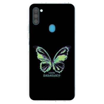 Picasee διαφανής θήκη σιλικόνης Samsung Galaxy M11 - Diamanty Blue