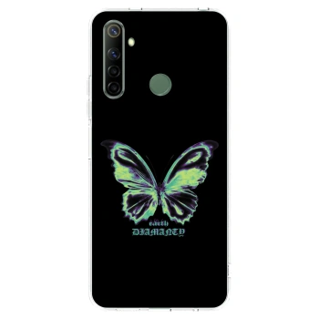 Picasee διαφανής θήκη σιλικόνης Realme 6i - Diamanty Blue