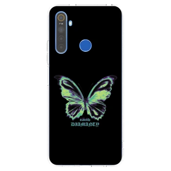 Picasee διαφανής θήκη σιλικόνης Realme 5 - Diamanty Blue