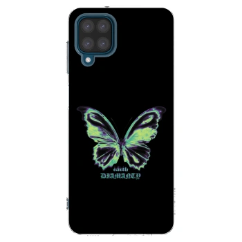 Picasee διαφανής θήκη σιλικόνης Samsung Galaxy A12 A125F - Diamanty Blue