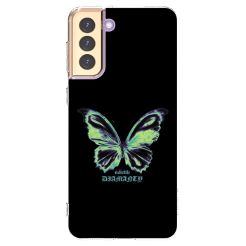 Picasee διαφανής θήκη σιλικόνης Samsung Galaxy S21+ 5G G996F - Diamanty Blue