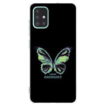 Picasee διαφανής θήκη σιλικόνης Samsung Galaxy M31s - Diamanty Blue