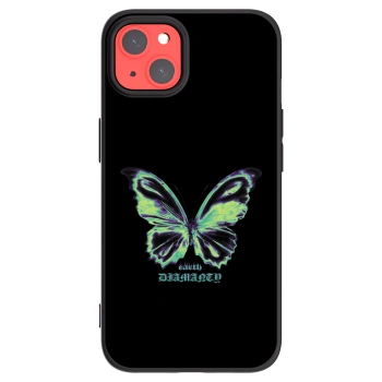 Picasee Μαύρη θήκη σιλικόνης για Apple iPhone 13 - Diamanty Blue