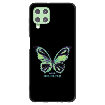 Picasee Μαύρη θήκη σιλικόνης για Samsung Galaxy A22 A225F 4G - Diamanty Blue
