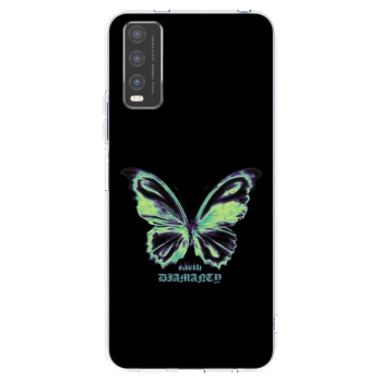 Picasee διαφανής θήκη σιλικόνης Vivo Y20s - Diamanty Blue