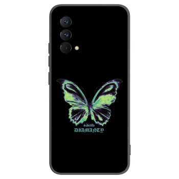 Picasee Μαύρη θήκη σιλικόνης για Realme GT Master Edition 5G - Diamanty Blue