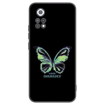 Picasee Μαύρη θήκη σιλικόνης για Xiaomi Poco X4 Pro 5G - Diamanty Blue