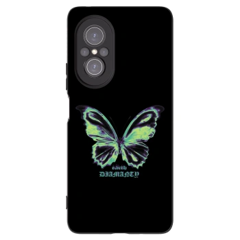 Picasee Μαύρη θήκη σιλικόνης για Huawei Nova 9 SE - Diamanty Blue