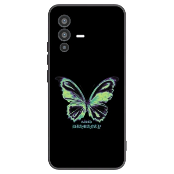 Picasee Μαύρη θήκη σιλικόνης για Vivo V23 5G - Diamanty Blue