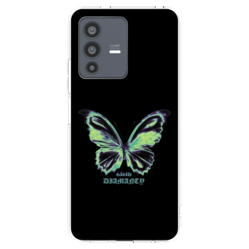 Picasee διαφανής θήκη σιλικόνης Vivo V23 5G - Diamanty Blue