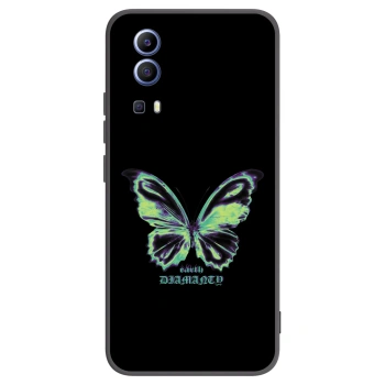 Picasee Μαύρη θήκη σιλικόνης για Vivo Y52 5G - Diamanty Blue