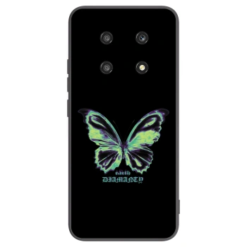 Picasee Μαύρη θήκη σιλικόνης για Honor Magic4 Lite 5G - Diamanty Blue