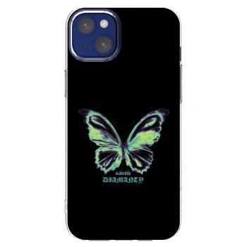 Picasee διαφανής θήκη σιλικόνης Apple iPhone 14 Plus - Diamanty Blue