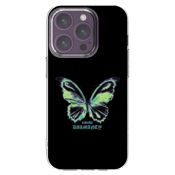 Picasee διαφανής θήκη σιλικόνης Apple iPhone 14 Pro - Diamanty Blue