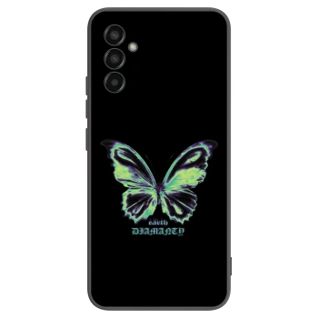 Picasee Μαύρη θήκη σιλικόνης για Samsung Galaxy M13 M135F - Diamanty Blue