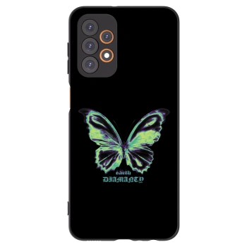 Picasee Μαύρη θήκη σιλικόνης για Samsung Galaxy A23 A235F 4G - Diamanty Blue
