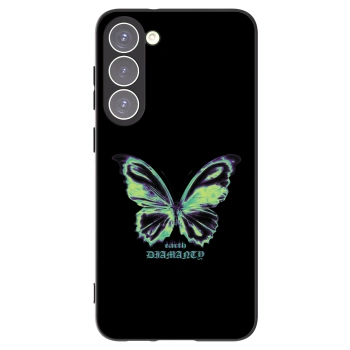 Picasee Μαύρη θήκη σιλικόνης για Samsung Galaxy S23+ 5G - Diamanty Blue