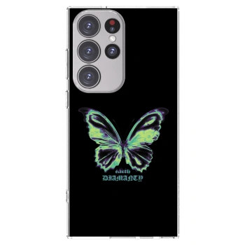 Picasee διαφανής θήκη σιλικόνης Samsung Galaxy S23 Ultra 5G - Diamanty Blue