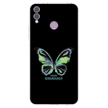 Picasee διαφανής θήκη σιλικόνης Honor 8X - Diamanty Blue