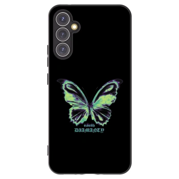 Picasee Μαύρη θήκη σιλικόνης για Samsung Galaxy A34 5G A346B - Diamanty Blue