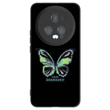 Picasee Μαύρη θήκη σιλικόνης για Honor Magic5 Pro - Diamanty Blue