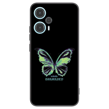 Picasee Μαύρη θήκη σιλικόνης για Xiaomi Poco F5 - Diamanty Blue