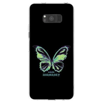 Picasee διαφανής θήκη σιλικόνης Samsung Galaxy S8 G950F - Diamanty Blue