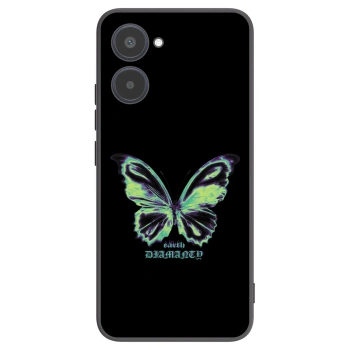 Picasee Μαύρη θήκη σιλικόνης για Realme 10 4G - Diamanty Blue
