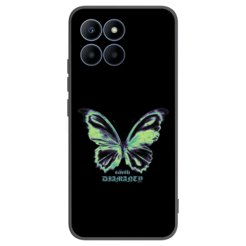 Picasee Μαύρη θήκη σιλικόνης για Honor 70 Lite - Diamanty Blue