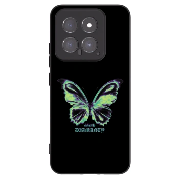 Picasee Μαύρη θήκη σιλικόνης για Xiaomi 14 - Diamanty Blue