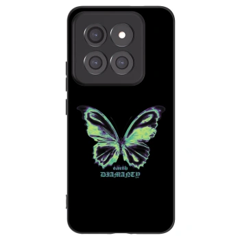 Picasee Μαύρη θήκη σιλικόνης για Xiaomi 14 Pro - Diamanty Blue