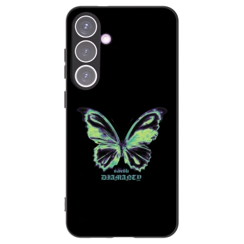 Picasee Μαύρη θήκη σιλικόνης για Samsung Galaxy S24+ S926B 5G - Diamanty Blue