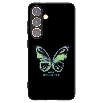Picasee Μαύρη θήκη σιλικόνης για Samsung Galaxy S24 S921B 5G - Diamanty Blue