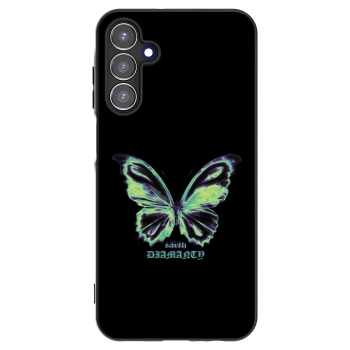 Picasee Μαύρη θήκη σιλικόνης για Samsung Galaxy A15 A156B 5G - Diamanty Blue