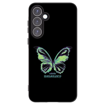 Picasee Μαύρη θήκη σιλικόνης για Samsung Galaxy A55 5G A556B - Diamanty Blue