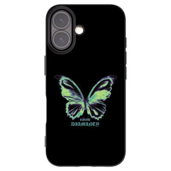 Picasee Μαύρη θήκη σιλικόνης για Apple iPhone 16 - Diamanty Blue