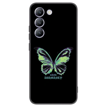 Picasee Μαύρη θήκη σιλικόνης για Vivo V40 SE 5G - Diamanty Blue