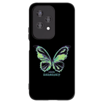 Picasee Μαύρη θήκη σιλικόνης για Honor 200 Lite - Diamanty Blue