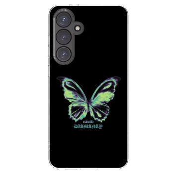 Picasee διαφανής θήκη σιλικόνης Samsung Galaxy S24 FE S721B - Diamanty Blue