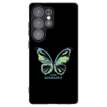Picasee Μαύρη θήκη σιλικόνης για Samsung Galaxy S25 Ultra 5G - Diamanty Blue