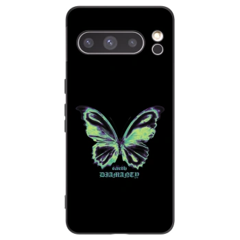 Picasee Μαύρη θήκη σιλικόνης για Google Pixel 8 Pro - Diamanty Blue