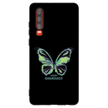 Picasee Μαύρη θήκη σιλικόνης για Huawei P30 - Diamanty Blue