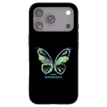 Picasee Μαύρη θήκη σιλικόνης για Apple iPhone 17 Pro - Diamanty Blue