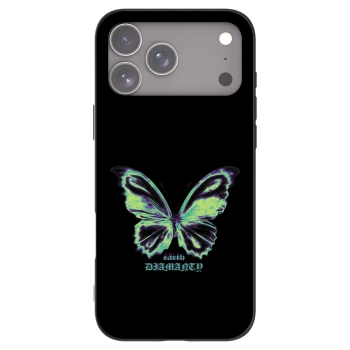 Picasee Μαύρη θήκη σιλικόνης για Apple iPhone 17 Pro Max - Diamanty Blue