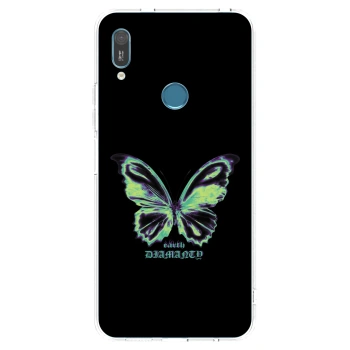Picasee διαφανής θήκη σιλικόνης Huawei Y6 2019 - Diamanty Blue
