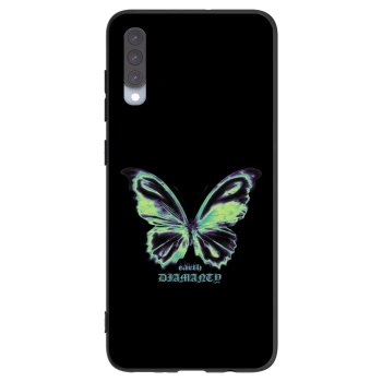 Picasee Μαύρη θήκη σιλικόνης για Samsung Galaxy A70 A705F - Diamanty Blue
