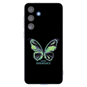 Picasee διαφανής θήκη σιλικόνης Samsung Galaxy S25 FE 5G - Diamanty Blue