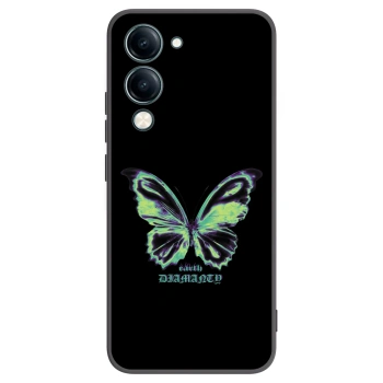 Picasee Μαύρη θήκη σιλικόνης για Vivo Y29s 5G - Diamanty Blue
